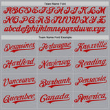 Custom Gray Red Authentic Baseball Jersey