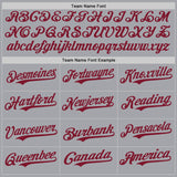 Custom Gray Crimson Authentic Baseball Jersey