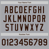 Custom Gray Brown Authentic Baseball Jersey