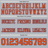 Custom Gray Orange-Royal Authentic Football Jersey