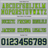 Custom Gray Navy-Neon Green Authentic Football Jersey