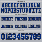 Custom Gray Royal-Black Authentic Football Jersey