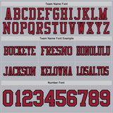 Custom Gray Cardinal-Black Authentic Football Jersey