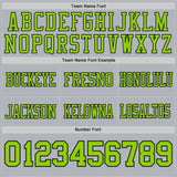 Custom Gray Neon Green-Black Authentic Football Jersey