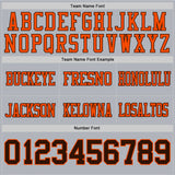Custom Gray Brown-Orange Authentic Football Jersey