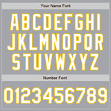 Custom Gray White-Yellow Authentic Baseball Jersey