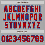 Custom Stitched Gray Red-Royal Baseball Pullover Sweatshirt Hoodie