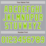 Custom Gray Neon Green Royal-White Authentic Baseball Jersey