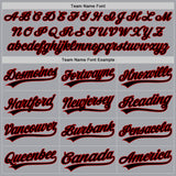 Custom Gray Black-Red Authentic Baseball Jersey