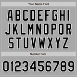 Custom Stitched Gray Black-White Baseball Pullover Sweatshirt Hoodie