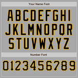 Custom Stitched Gray Black-Gold Baseball Pullover Sweatshirt Hoodie