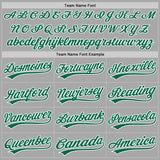 Custom Stitched Gray Kelly Green-White Baseball Pullover Sweatshirt Hoodie