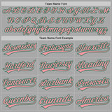 Custom Stitched Gray Medium Pink-Kelly Green Baseball Pullover Sweatshirt Hoodie