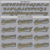 Custom Gray Old Gold-Royal Authentic Baseball Jersey