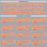 Custom Gray Orange-White Authentic Baseball Jersey