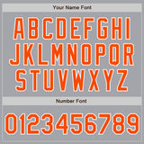 Custom Gray Orange-White Authentic Baseball Jersey