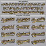 Custom Gray Old Gold-Navy Authentic Baseball Jersey