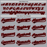 Custom Gray Black-Red Authentic Baseball Jersey