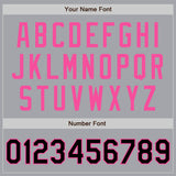 Custom Gray Black-Pink Authentic Baseball Jersey