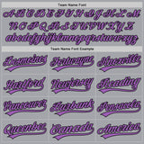 Custom Gray Medium Purple-Black Authentic Baseball Jersey