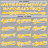 Custom Gray Gold-White Authentic Baseball Jersey