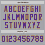 Custom Gray Purple-Old Gold Authentic Baseball Jersey