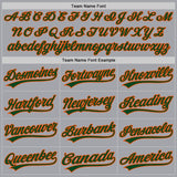 Custom Gray Green-Orange Authentic Baseball Jersey