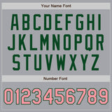 Custom Gray Medium Pink-Green Authentic Baseball Jersey