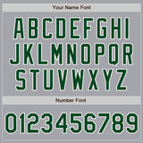Custom Gray Green-White Authentic Baseball Jersey