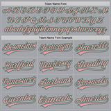 Custom Gray Medium Pink-Kelly Green Authentic Baseball Jersey