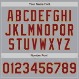 Custom Gray Crimson-Old Gold Authentic Baseball Jersey