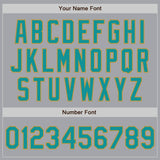 Custom Gray Teal-Old Gold Authentic Baseball Jersey