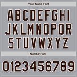 Custom Gray Brown-White Authentic Baseball Jersey