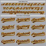 Custom Gray Brown-Gold Authentic Baseball Jersey