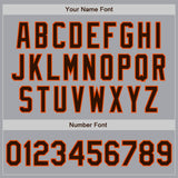 Custom Gray Brown-Orange Authentic Baseball Jersey