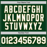 Custom Green White-Old Gold Mesh Authentic Throwback Baseball Jersey