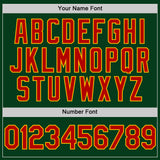 Custom Green Red-Gold Mesh Authentic Throwback Baseball Jersey