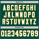 Custom Green White-Gold Mesh Authentic Throwback Football Jersey