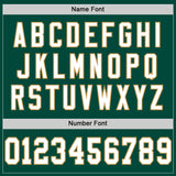 Custom Green White-Old Gold Mesh Authentic Throwback Football Jersey