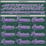 Custom Green Purple-White Hockey Jersey