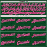 Custom Green Pink Authentic Throwback Basketball Jersey