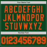 Custom Green Orange Authentic Throwback Basketball Jersey