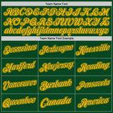 Custom Green Gold Authentic Throwback Basketball Jersey