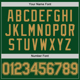 Custom Green Old Gold Authentic Throwback Basketball Jersey