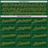 Custom Green Old Gold Authentic Throwback Basketball Jersey