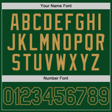 Custom Green Old Gold Authentic Throwback Basketball Jersey