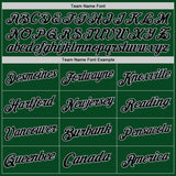 Custom Green Black-Gray Authentic Throwback Basketball Jersey