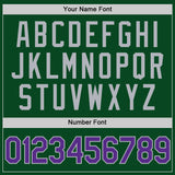 Custom Green Purple-Gray Authentic Throwback Basketball Jersey