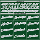 Custom Green Gray-White Authentic Throwback Basketball Jersey