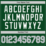 Custom Green Gray-White Authentic Throwback Basketball Jersey